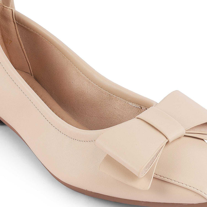 Treiu Beige Women's Dress Ballerinas Tresmode