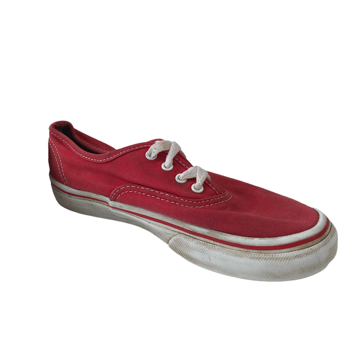 Vans size UK 1 red canvas trainers
