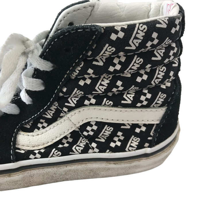 Vans size UK 13 (jr) black high top trainers
