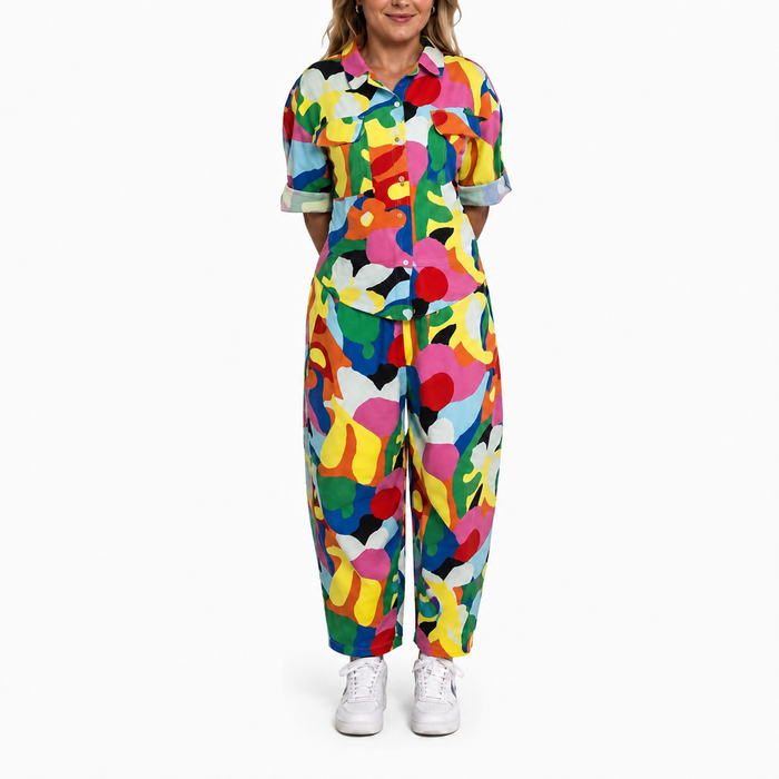 VITAMINS BOXY FIT PRINTED MATCHING TOP
