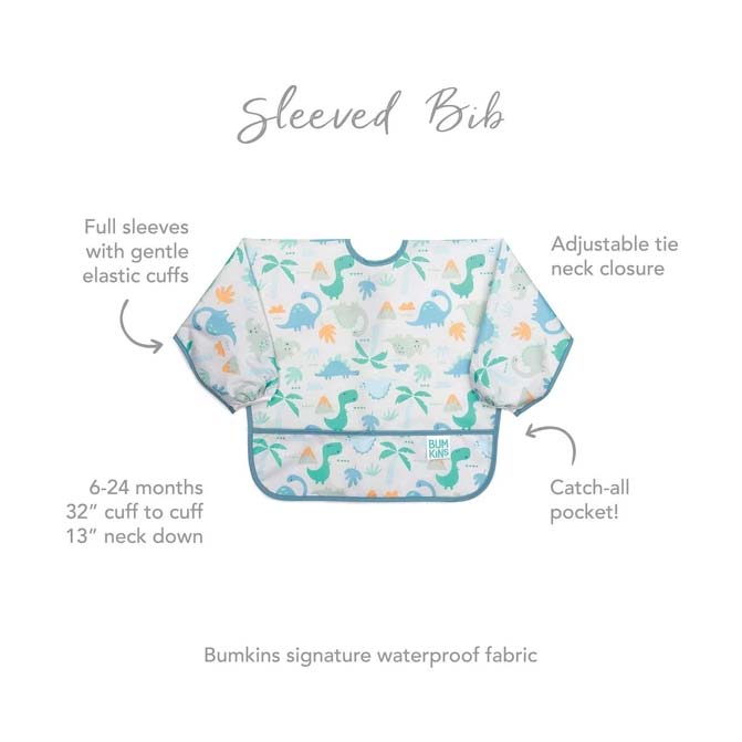 Bumkins Waterproof Sleeved Bib - Watercolour | Koop.co.nz