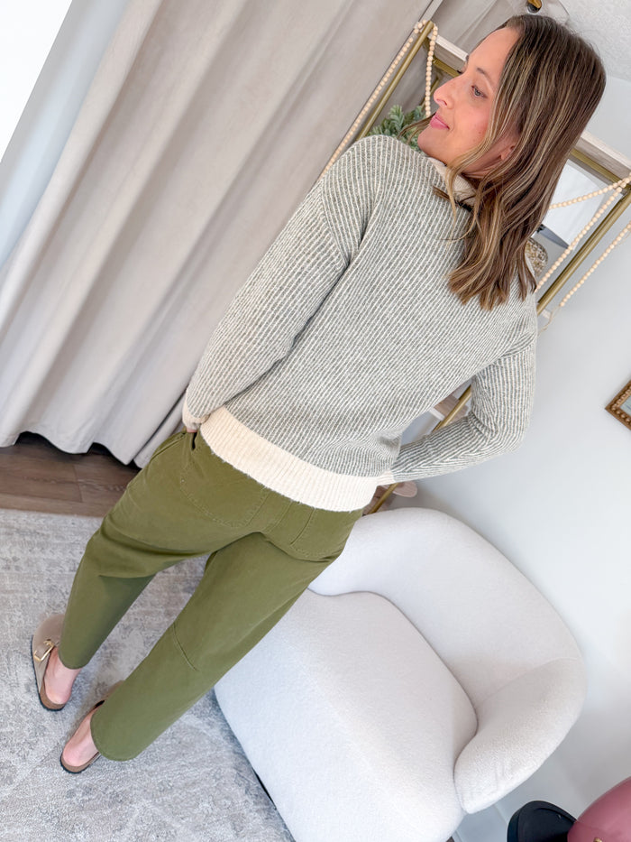 Staccato Wendy Color-mix Crewneck Sweater – women's sweater