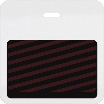 White Clip-on Half Day / One Day BACKpart with Slot Hole - T6027A, Qty = 1000