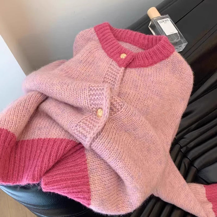 Women's Cozy Knit Cardigan – Oversized Loose-Fit Sweater