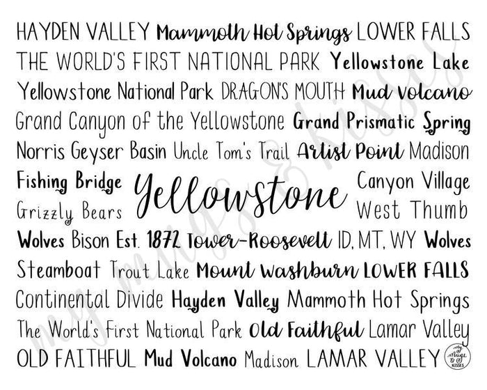 Yellowstone Digital Download