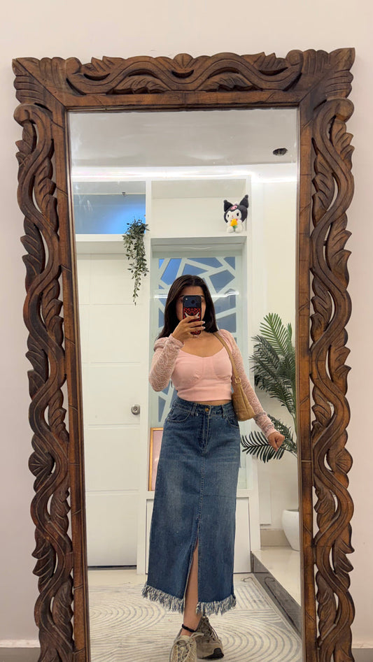 1 Pinterest Denim Skirt 28 waist/l:30
