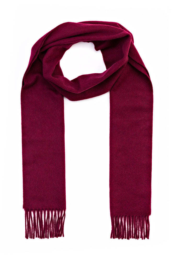 100% Pure Cashmere Scarf | Maroon | Irish Luxury Knitwear