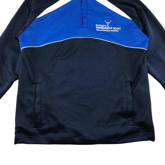 11-13 years navy half-zip Ccotland sport sweater