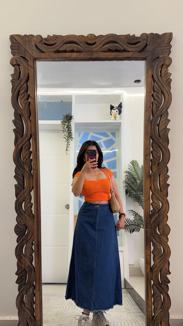 11 Pinterest Denim Skirt 24-28 waist/l:30