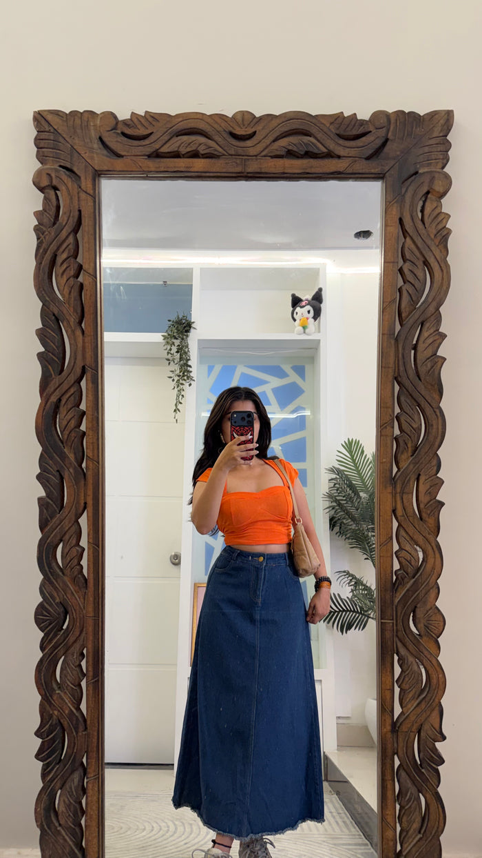 11 Pinterest Denim Skirt 24-28 waist/l:30