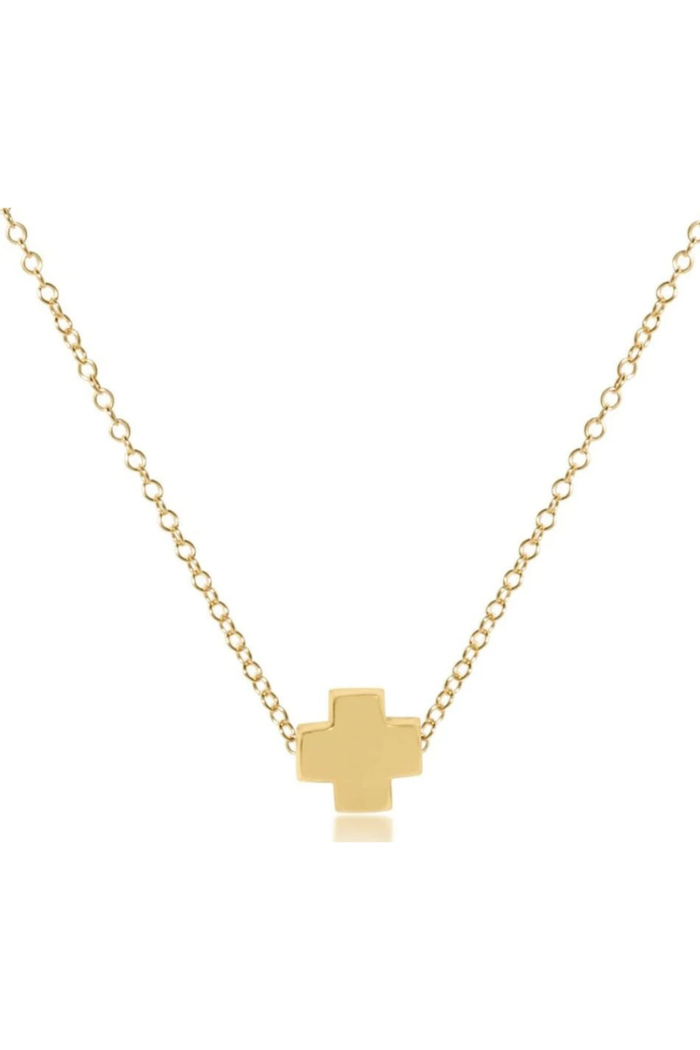 16" Necklace Gold- Signature Cross