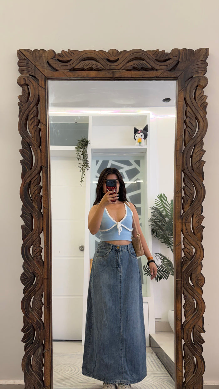 19 Pinterest Denim Skirt 30 waist/l:35