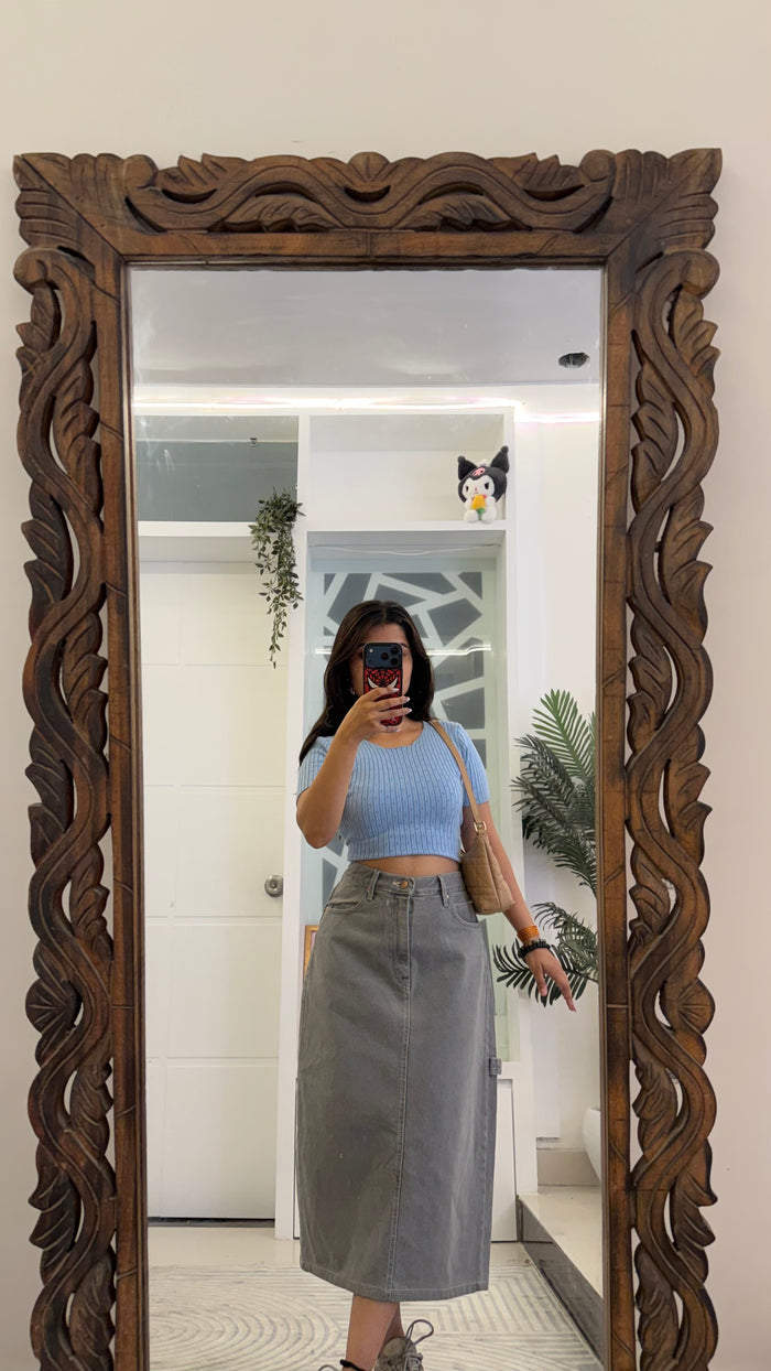21 Pinterest Denim Skirtb30 waist/l:30