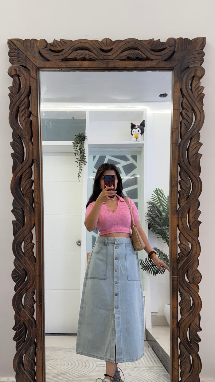 25 Pinterest Denim Skirt 30 waist/l:30