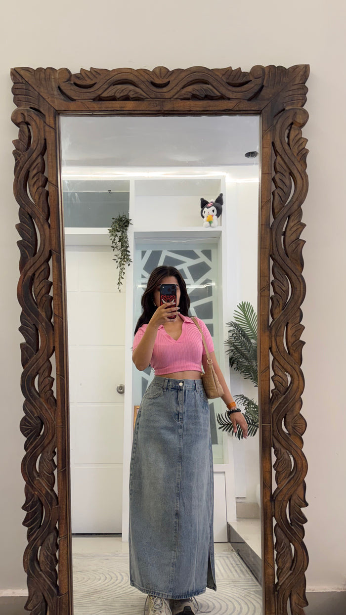26 Pinterest Denim Skirt 33 waist/l:36