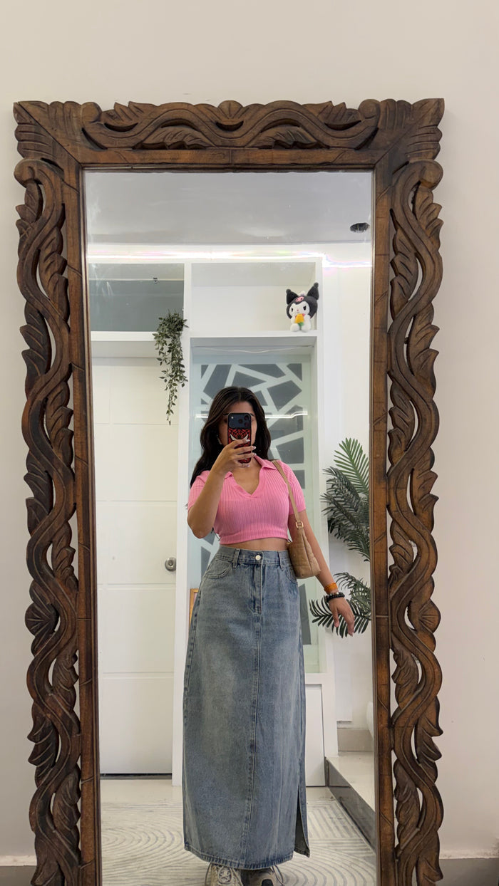 26 Pinterest Denim Skirt 33 waist/l:36