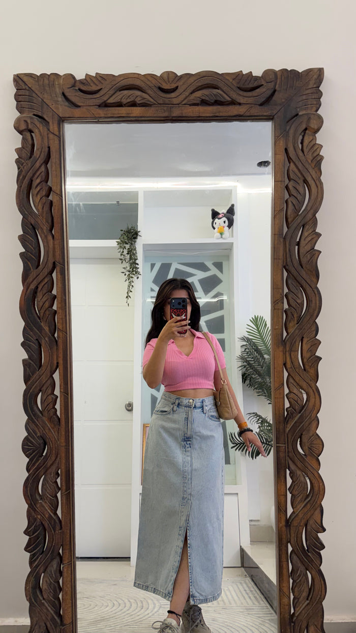 27 Pinterest Denim Skirt 32 waist/l:32