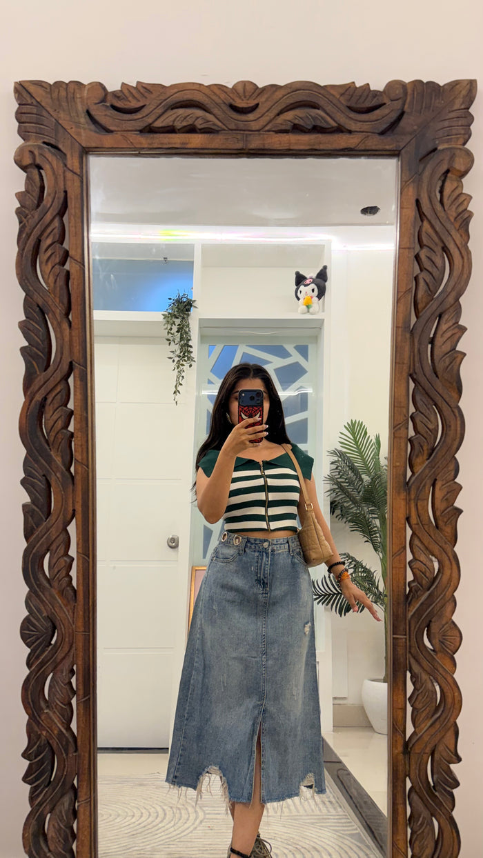 3 Pinterest Denim Skirt 30-31 waist/l:29