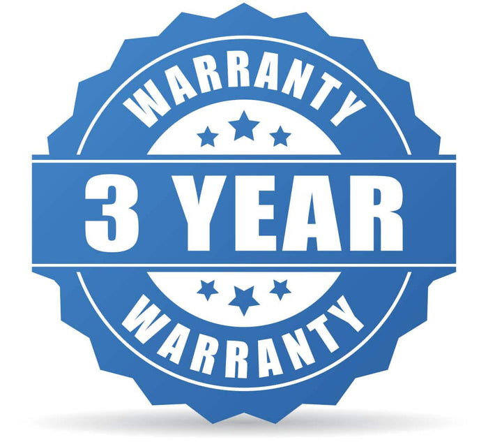 3 Year Warranty (87% of customers take this option)