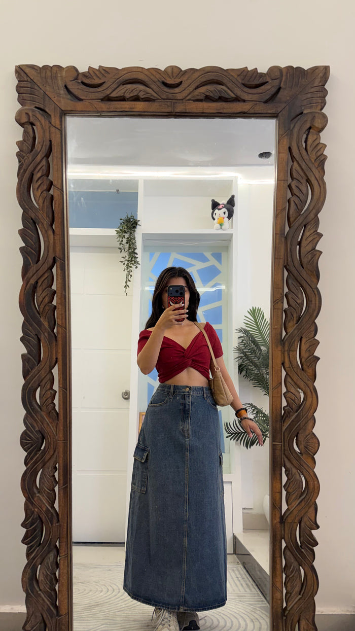 30 Pinterest Denim Skirt 33 waist/l:34