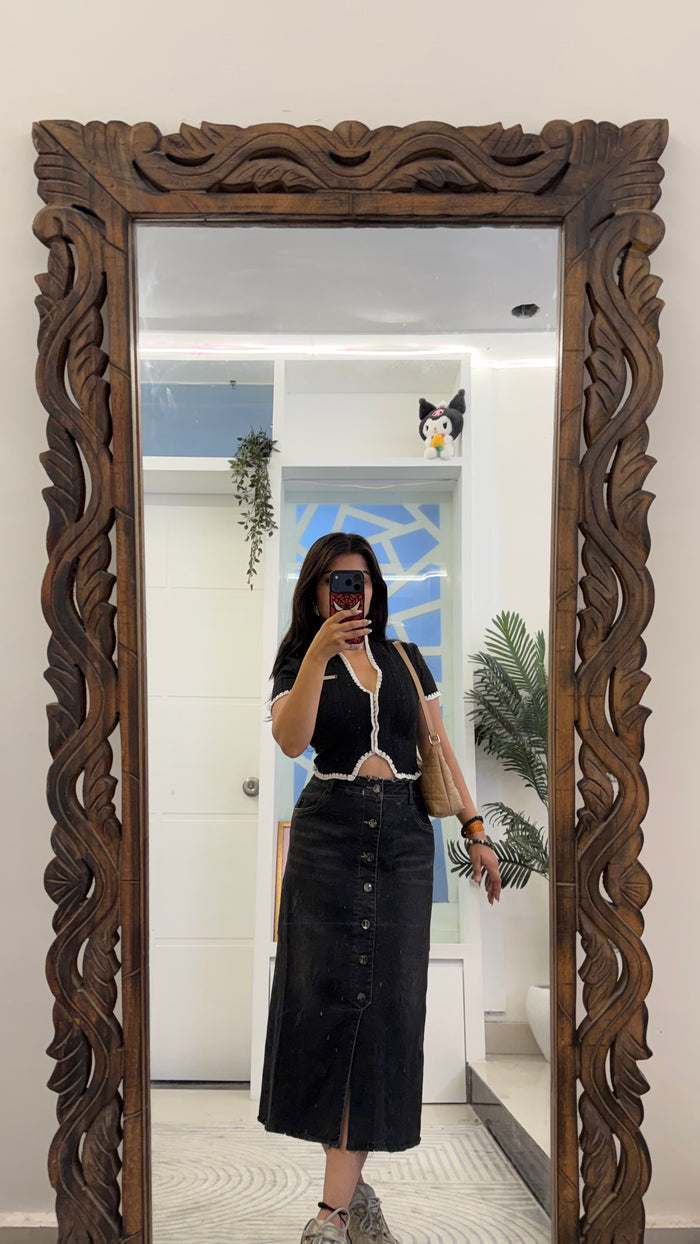 33 Pinterest Denim Skirt 34 waist/l:29