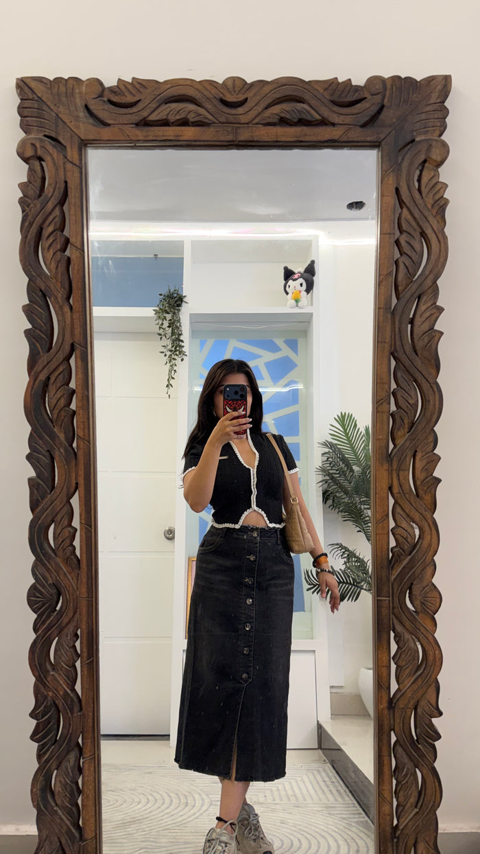 33 Pinterest Denim Skirt 34 waist/l:29