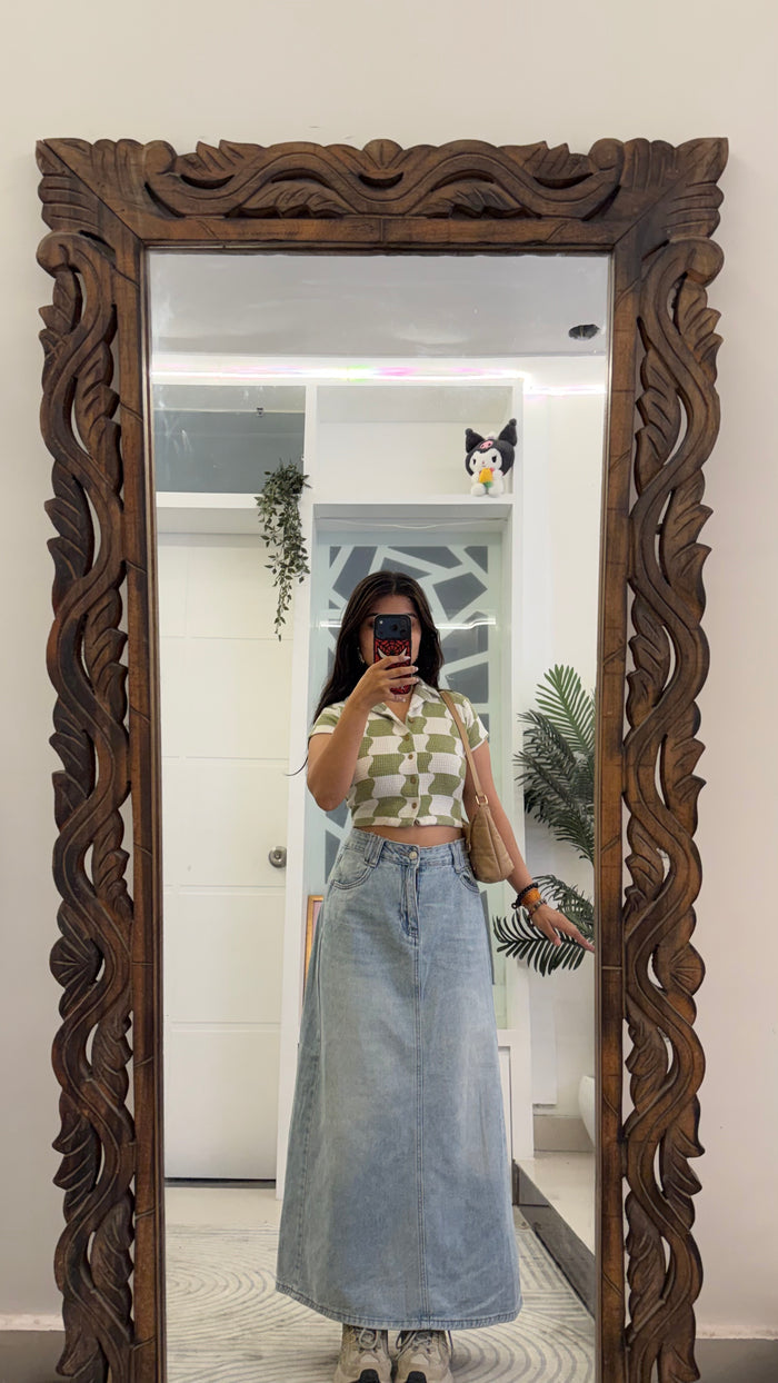 34 Pinterest Denim Skirt 32 waist/l:35