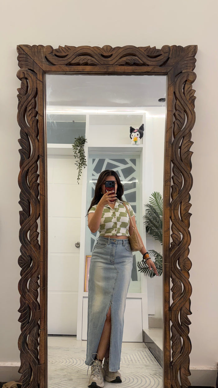 35 Pinterest Denim Skirt 28 waist/l:36