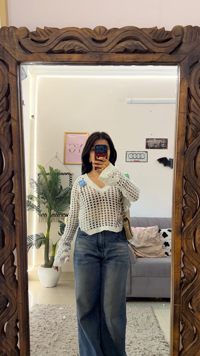 35 Summer Top 30-33 bust (3d flowers)