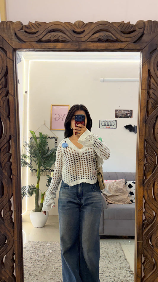 35 Summer Top 30-33 bust (3d flowers)