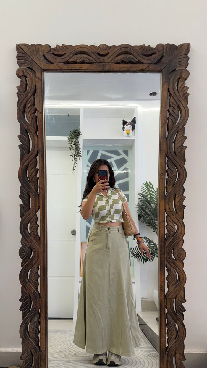 36 PinterestDenim Skirt 26-28 waist/l:37