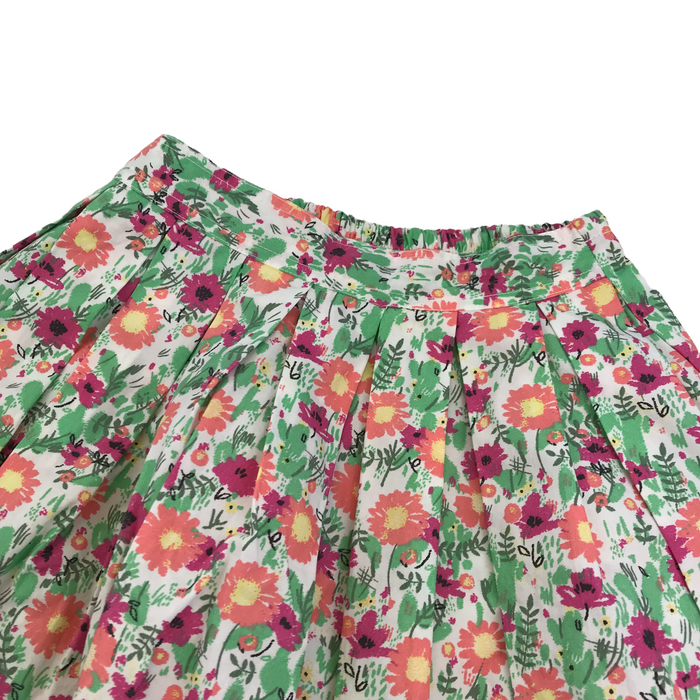 4-5 years green orange floral skirt