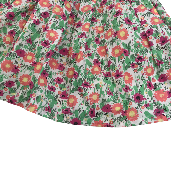 4-5 years green orange floral skirt