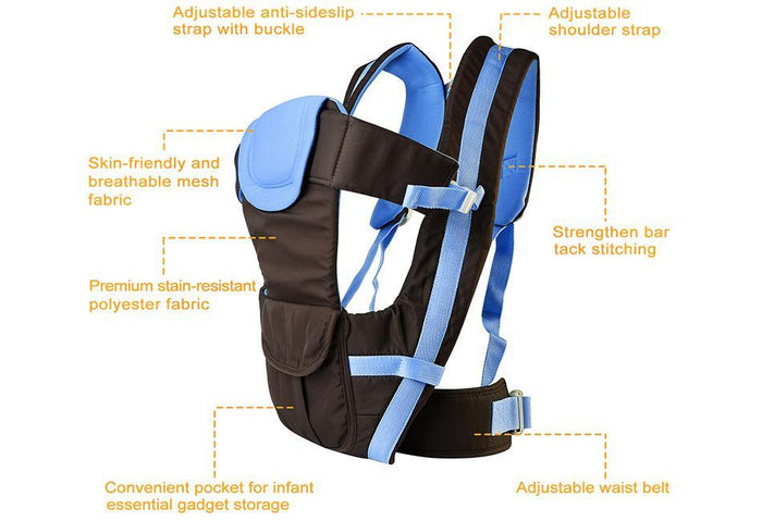 4-in-1 Newborn Baby Carrier With Breathable Ergonomic Adjustable Backpack - Until Times Up