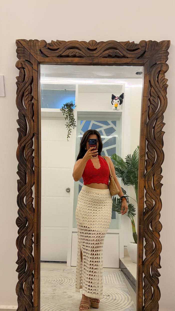42 crochet skirt 26-30 waist/l: 32