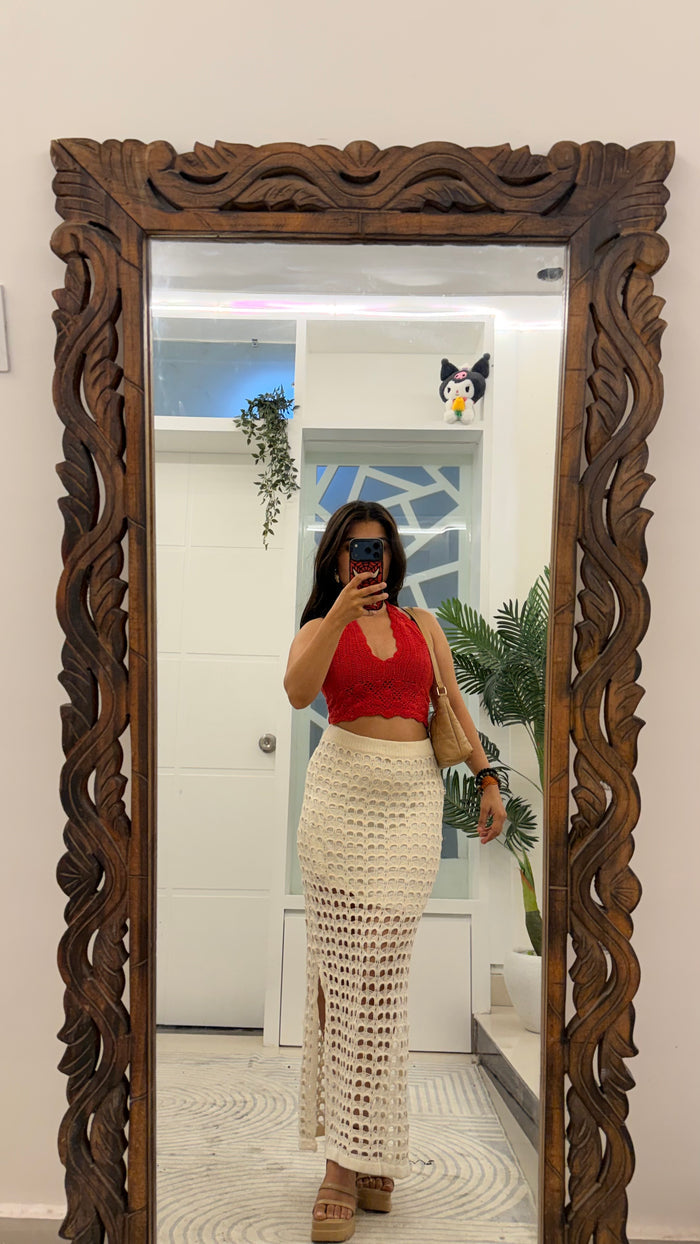 42 crochet skirt 26-30 waist/l: 32