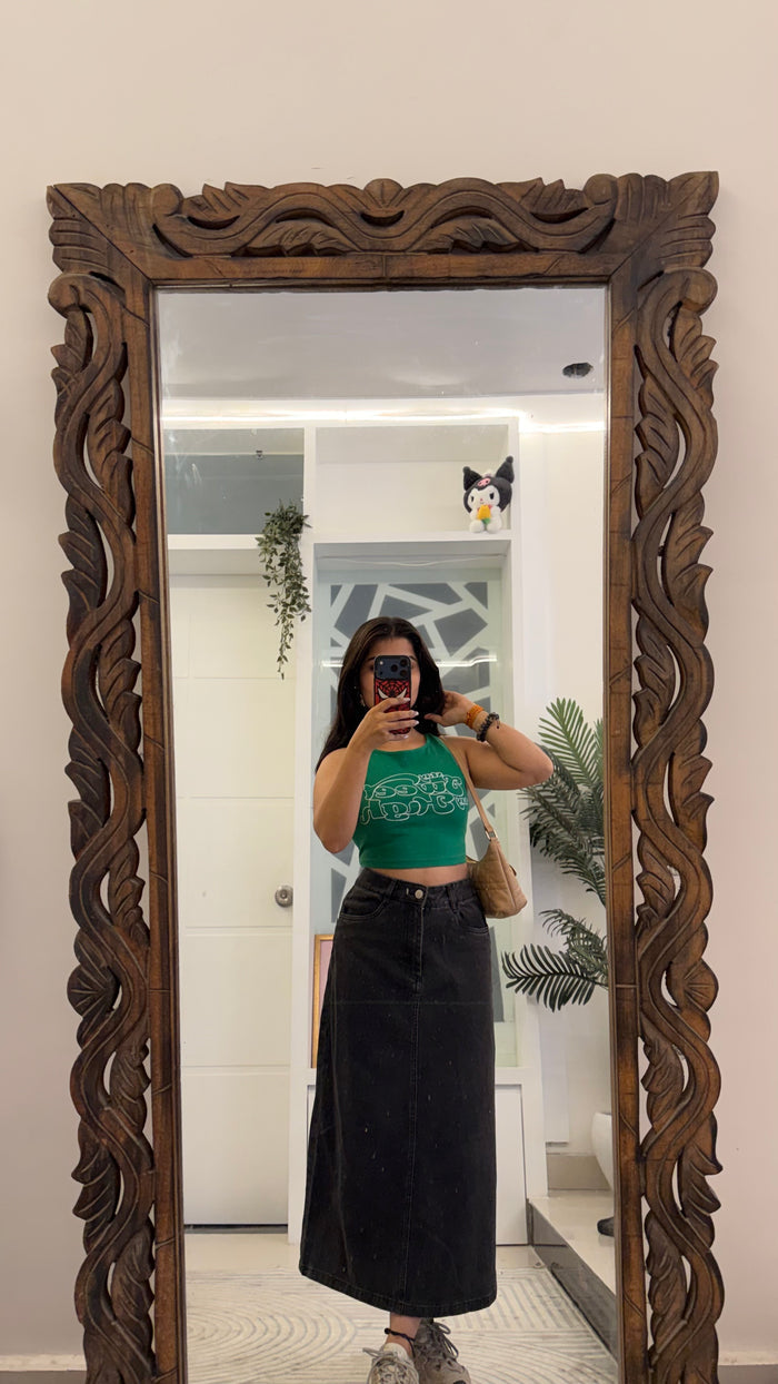 42 Denim Skirt 28 waist/l:32