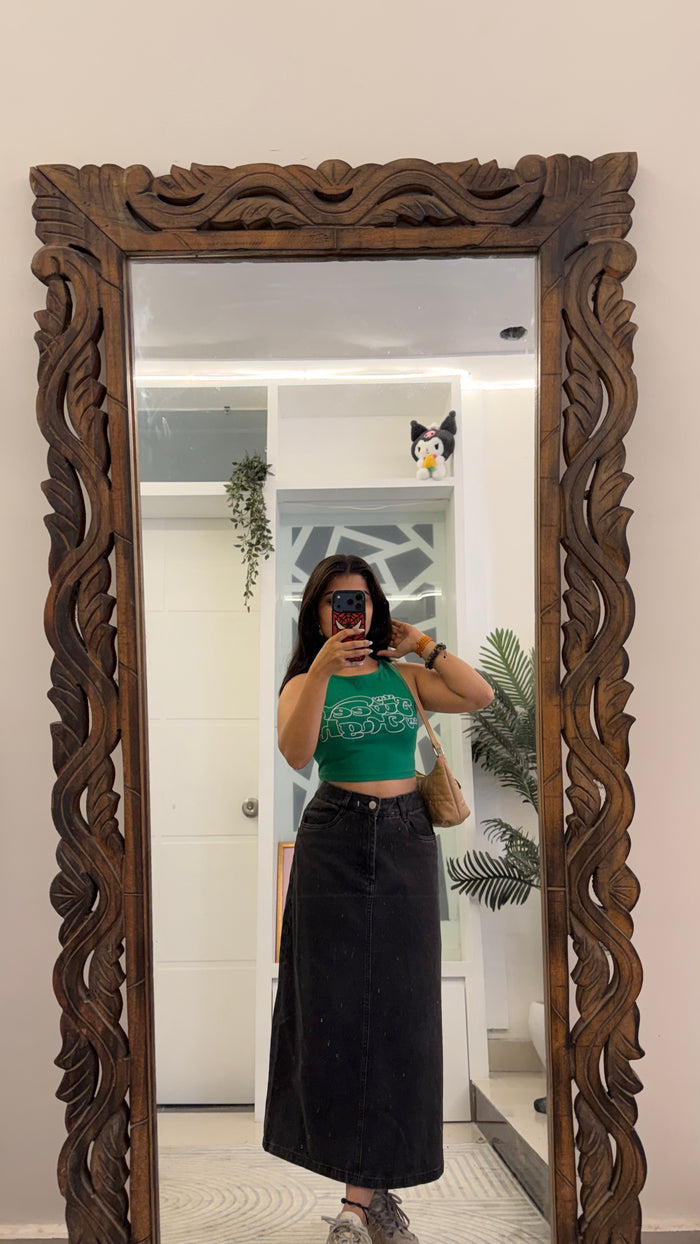 42 Denim Skirt 28 waist/l:32