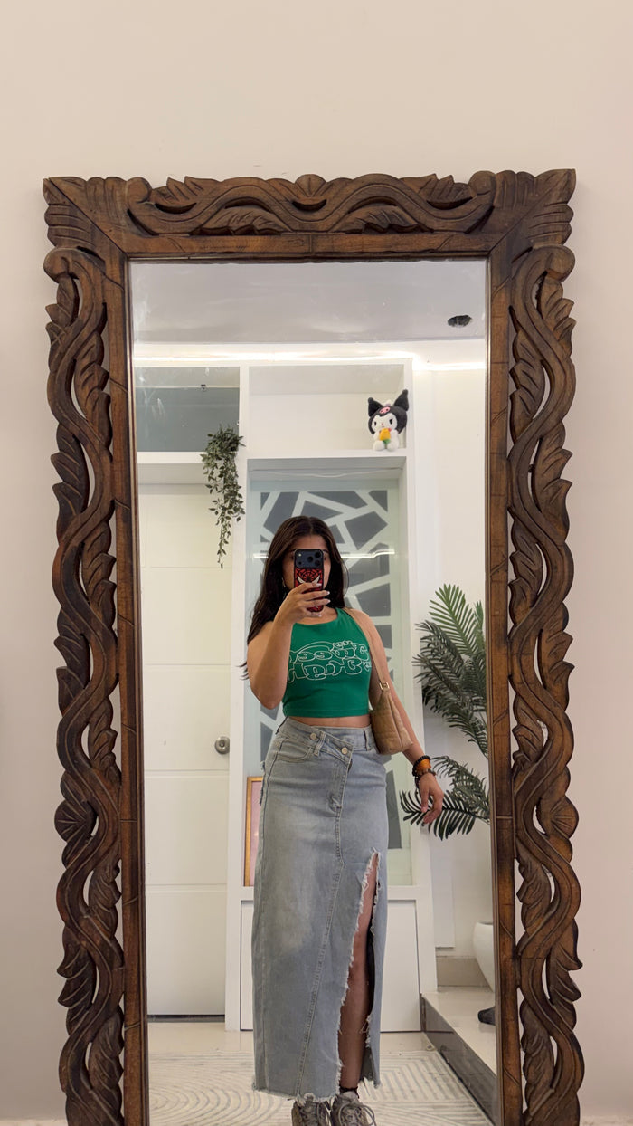 43 Denim Skirt 26 waist/l:34