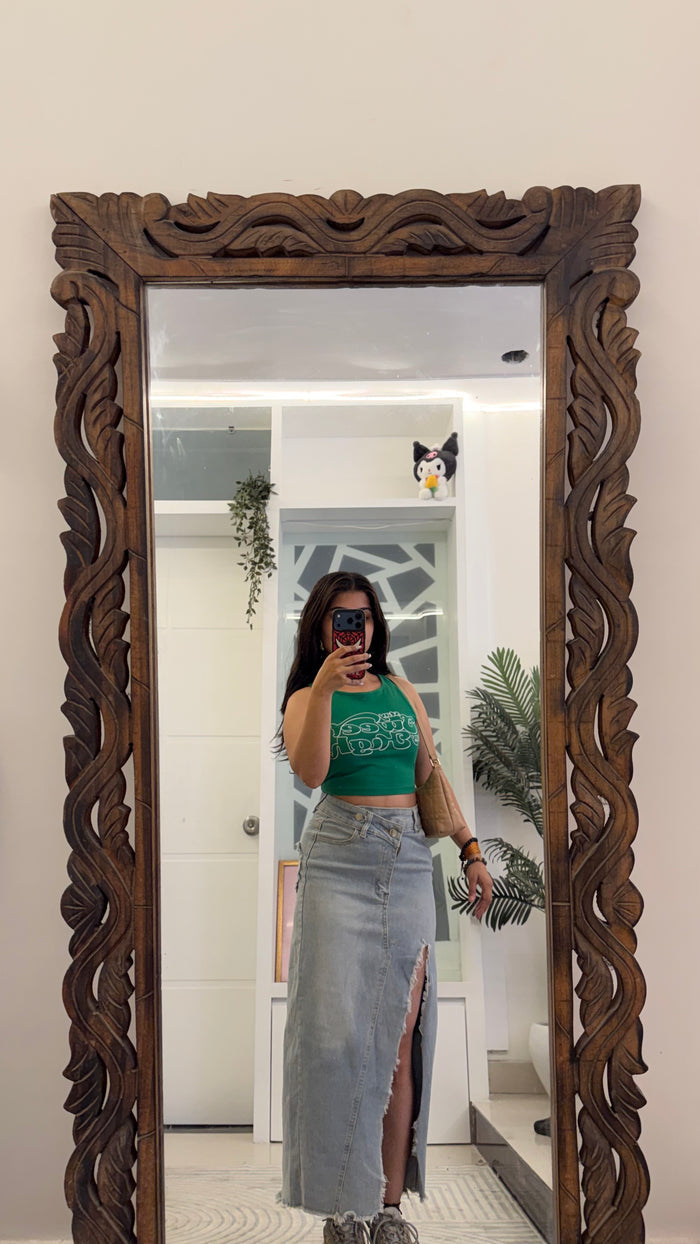 43 Denim Skirt 26 waist/l:34