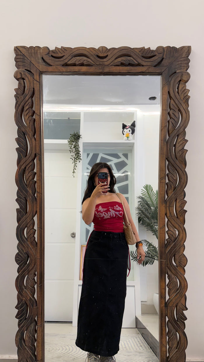 47 Denim Skirt 28 waist/l:32