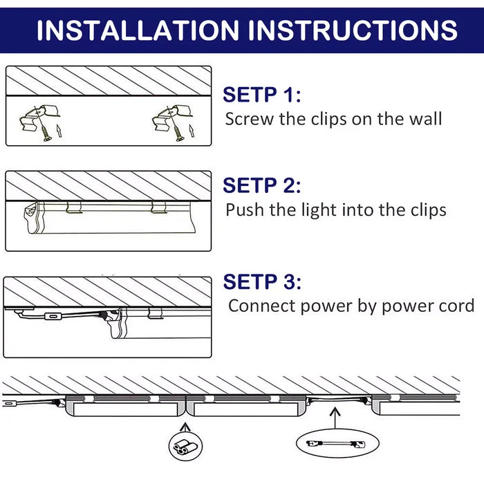 4FT 6 Pack LED Shop Light