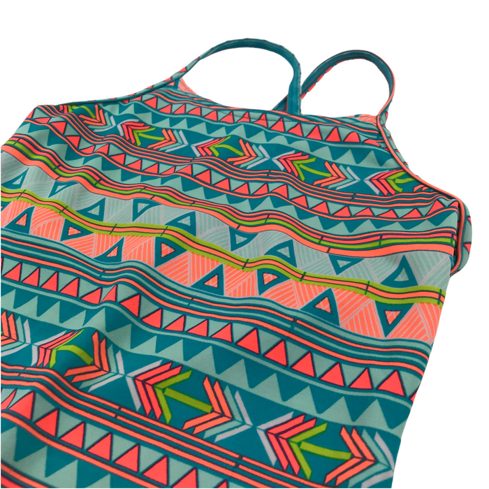 5-6 years blue orange patterned swimsuit