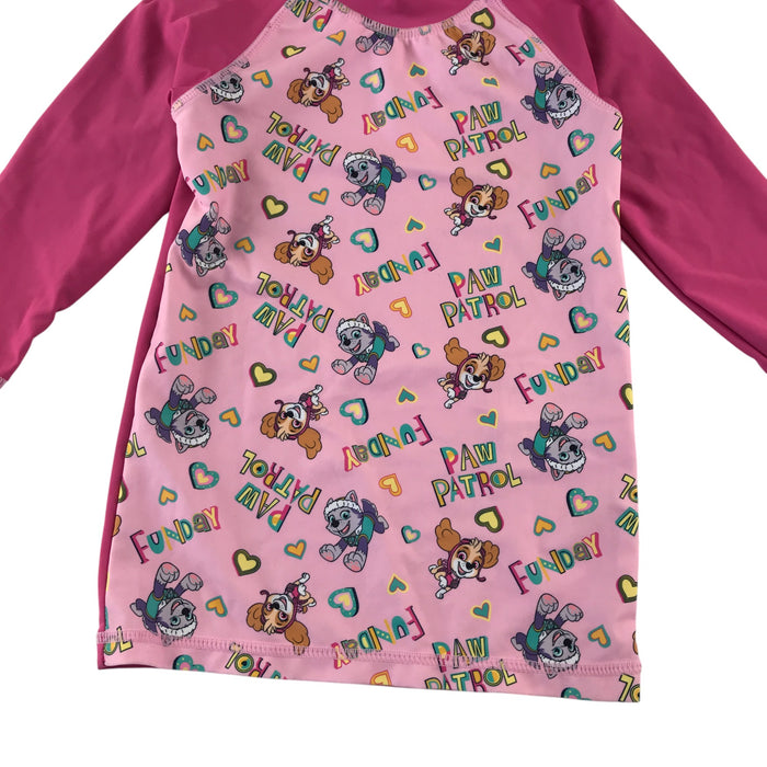 5-6 years pink Paw Patrol print swim top