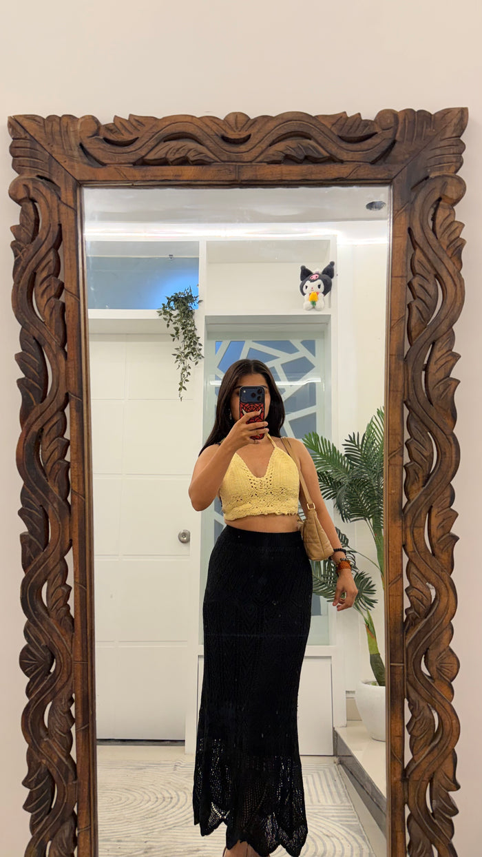 50 Summer Crochet Skirt 26-32 waist/l: 36