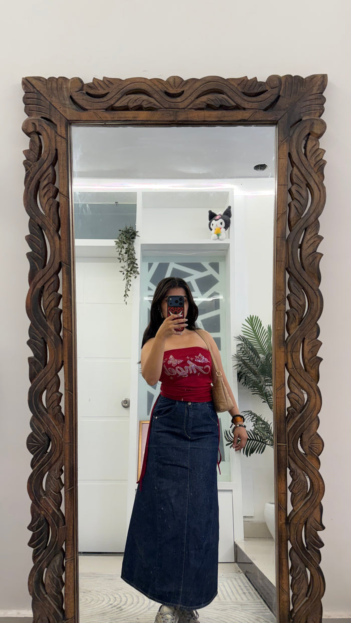 51 Pinterest Denim Skirt 26 waist/l:33