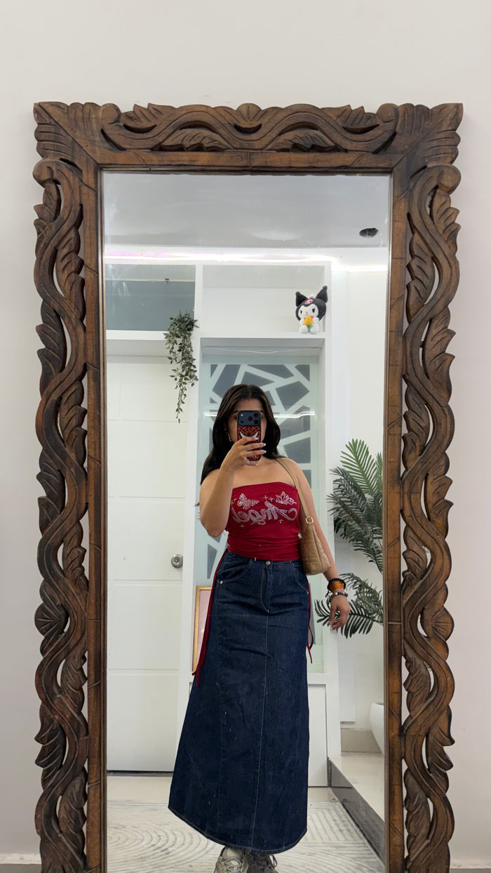 51 Pinterest Denim Skirt 26 waist/l:33