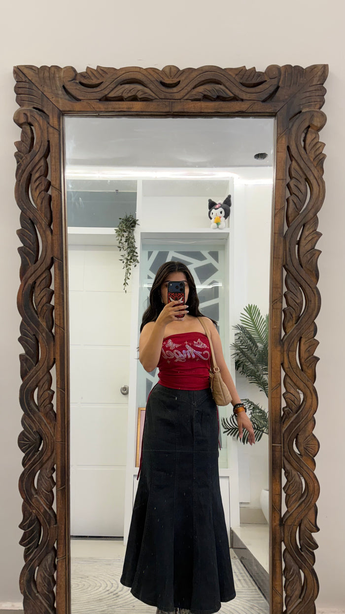 52 Pinterest Denim Skirt 30 waist/l:33