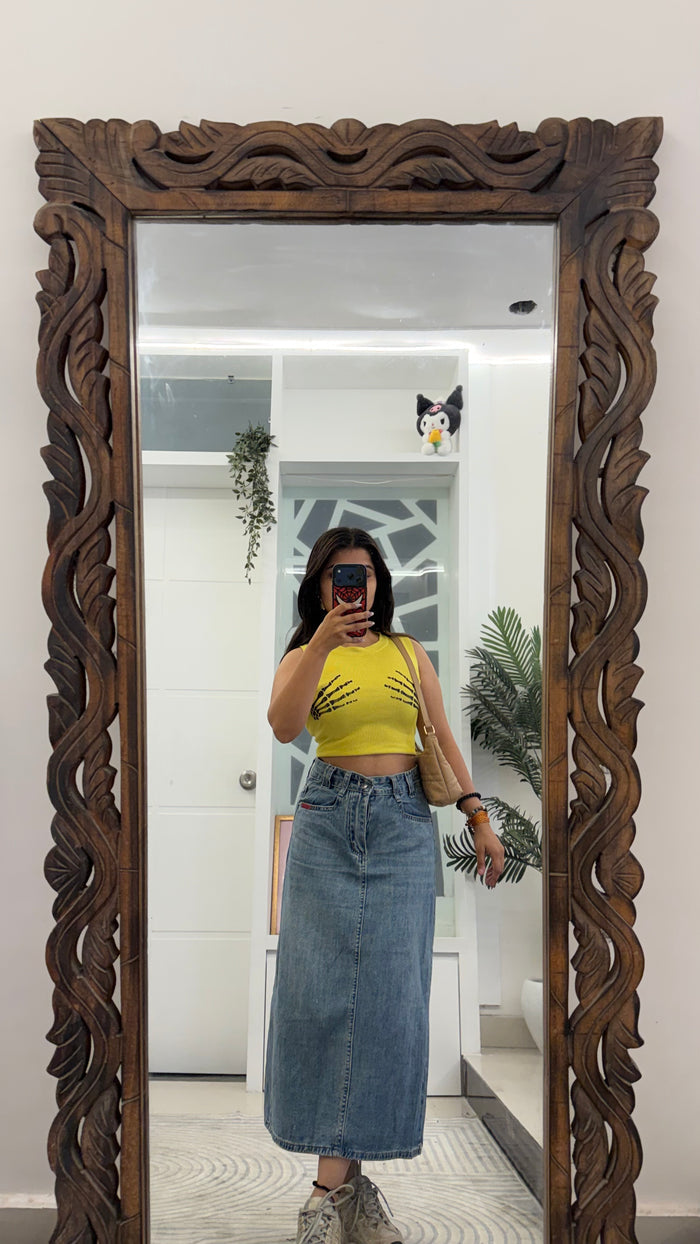 53 Pinterest Denim Skirt 28 waist/l:32