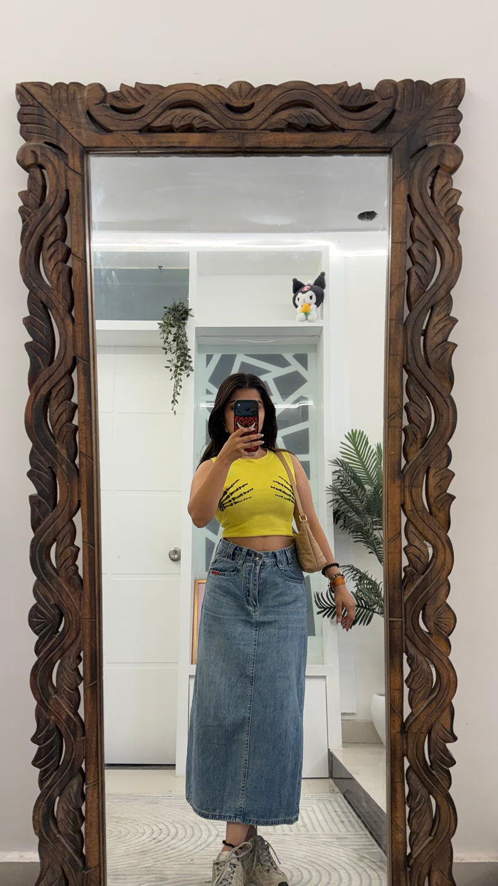 53 Pinterest Denim Skirt 28 waist/l:32